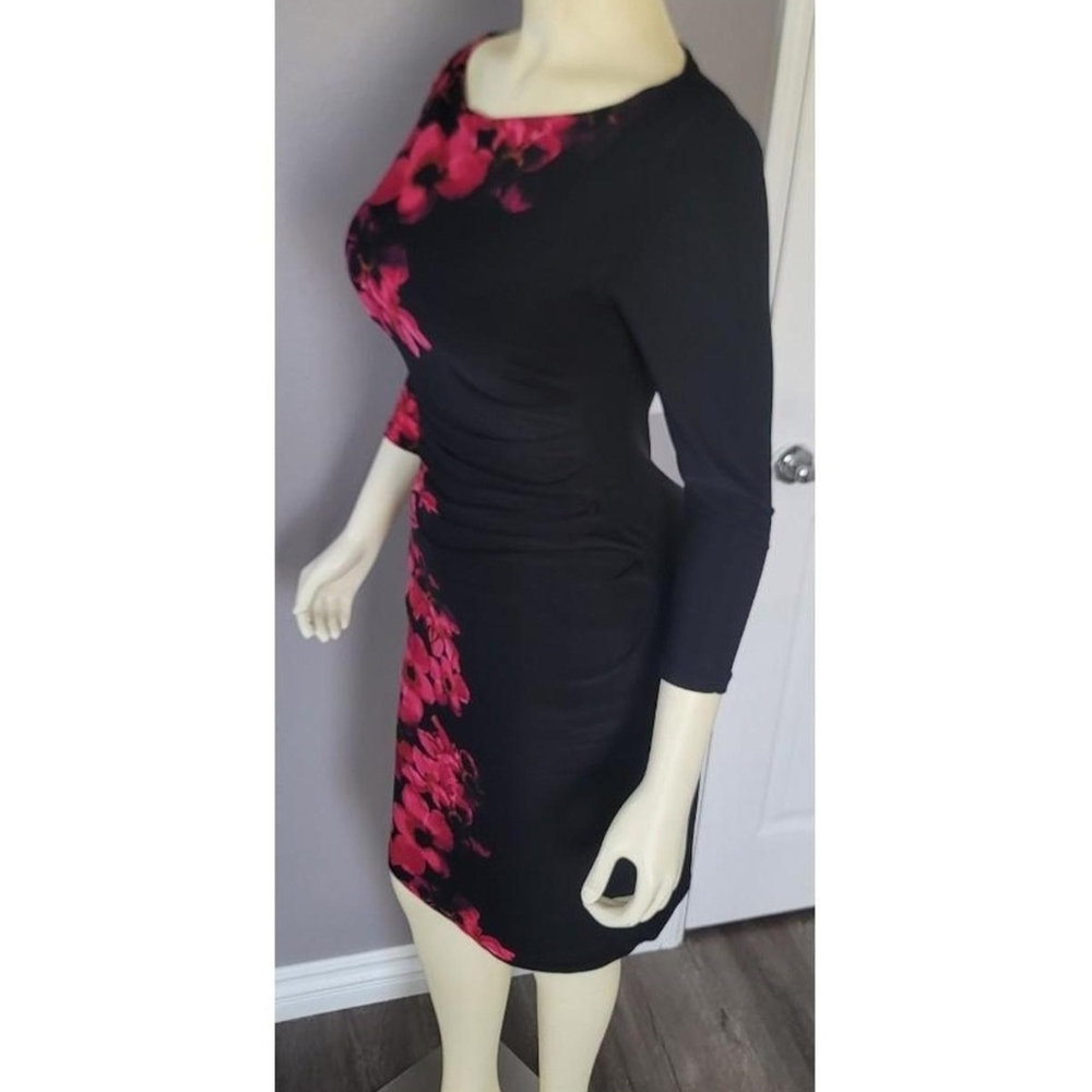 Ralph Lauren Black Dress with Red Floral Accents